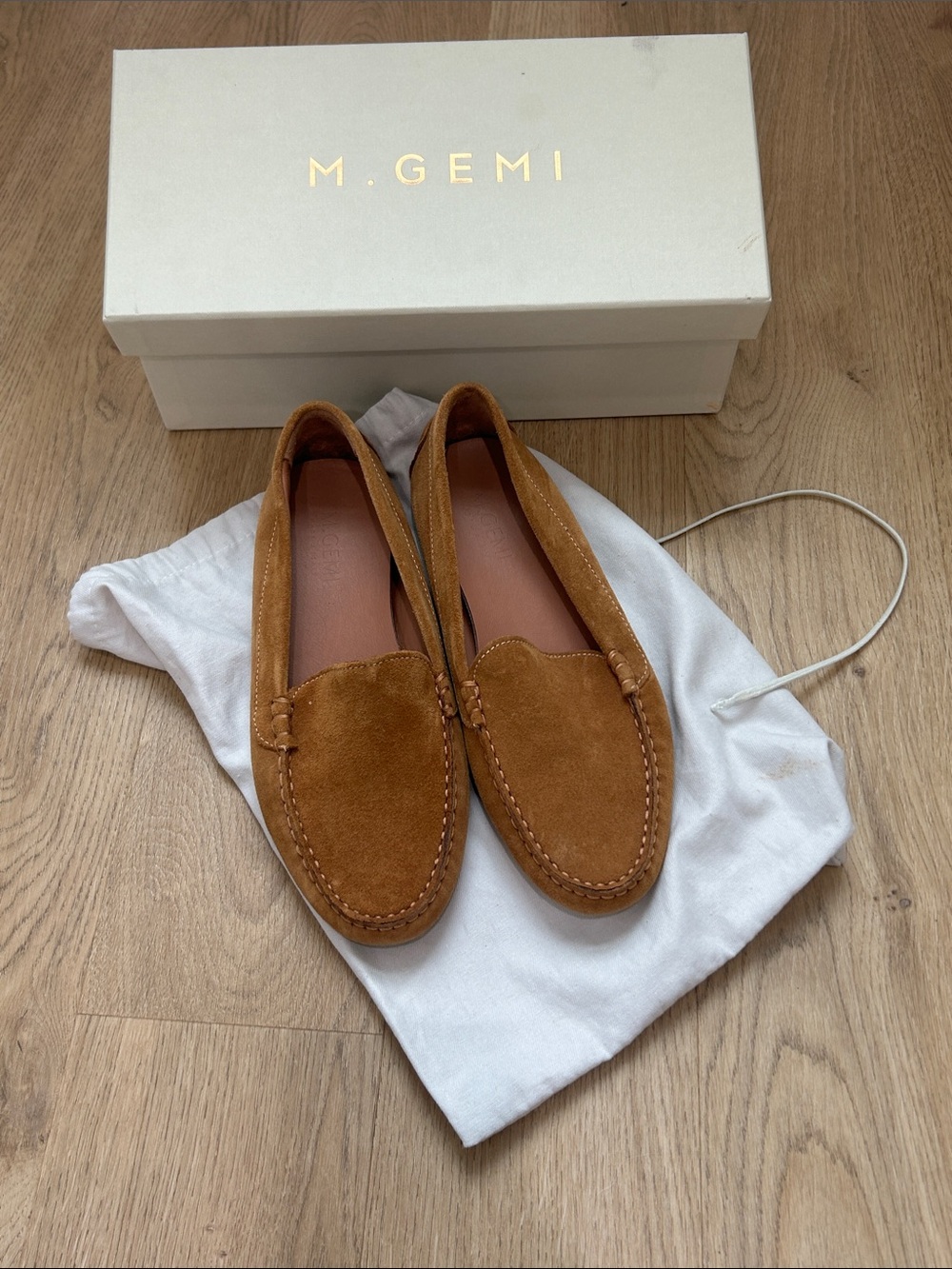 M. Gemi The Felize Suede Saddle Driver Size  37.5 EUC